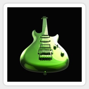 Colourful rock guitar with high gloss reflection. Sticker